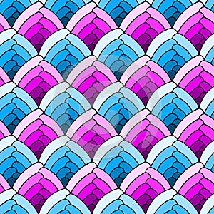 Seamless scales pattern background