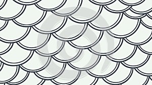 Seamless scallop pattern, decorative scale texture vector design Generative AI