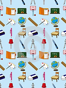 Seamless school element pattern