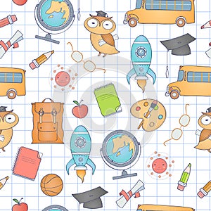 Seamless school pattern