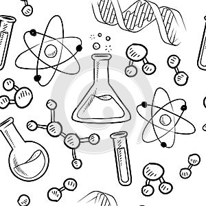 Seamless science lab background