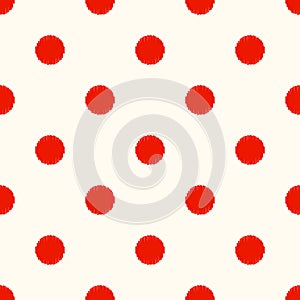 Seamless scribble circle dots pattern