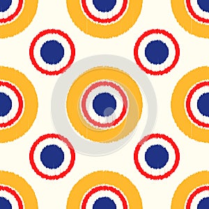 Seamless scribble circle pattern