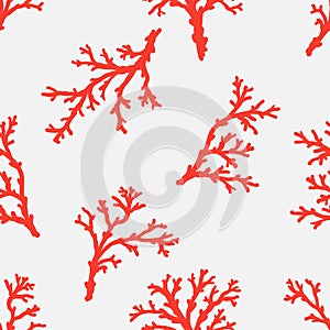 Seamless sea coral pattern