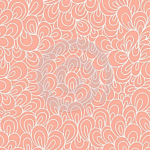 Seamless sea hand-drawn pattern, wavy background. Vector illustration in hand drawn style. Simple line repeated design.