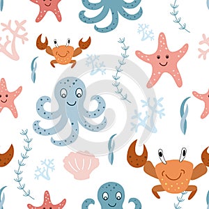 Seamless sea pattern