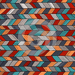 Seamless sennit pattern. Vector multicolored texture