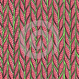 Seamless sennit pattern. Vector multicolored texture