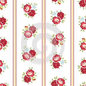 Seamless Shabby Chic Rose Pattern