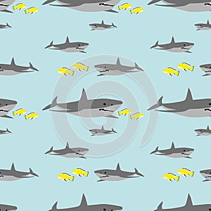 Seamless shark pattern