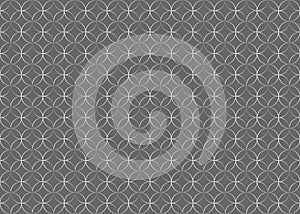 Seamless Shining Circles Pattern in Dark Grey Background