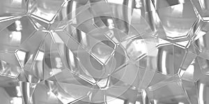 Seamless shiny reflective frosted glass abstract polygon shapes texture