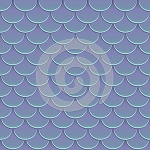 Seamless Silver Blue Gray Fish Scale Pattern