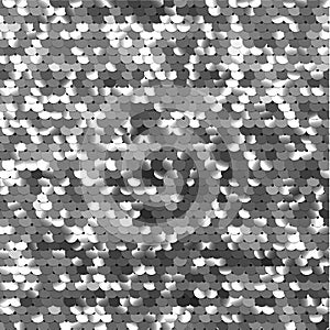 Seamless silver texture of fabric with sequins