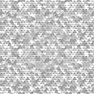 Seamless silver texture of fabric with sequins