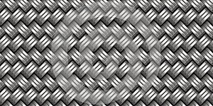 Seamless Silver wicker weave background surface pattern