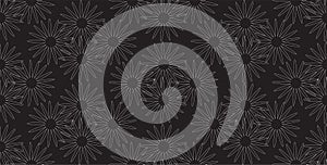 Seamless Simple Stylized Floral Pattern Vector