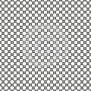 Endless texture made of equilateral connected triangles with black outline on white background photo