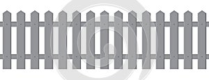 Seamless simple vector illustration of picket fence