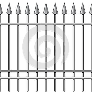 Seamless simple vector metal fence