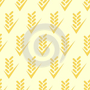 Seamless Simple Wheats Pattern, Vector Illustration EPS 10.