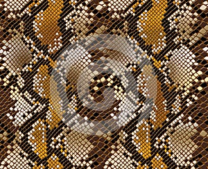 Seamless Snake Skin Pattern, Fashionable Design Ready for Textile Prints.