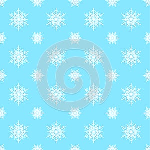 Seamless snowflake Christmas vector background