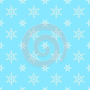 Seamless snowflake Christmas vector background