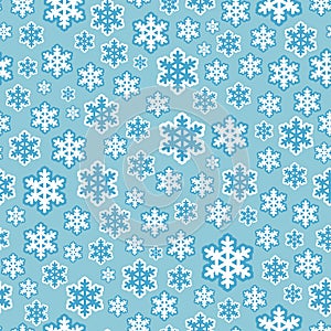 Seamless Snowflake Pattern Background