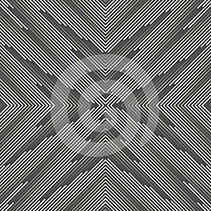 Seamless Snowflake Pattern. Monochrome Sacred Geometry Background