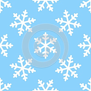 Seamless snowflake pattern winter background