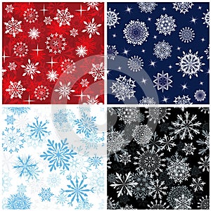 Seamless snowflakes background