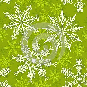 Seamless snowflakes pattern,