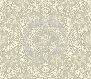 Seamless snowflakes pattern