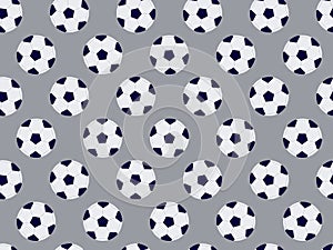 Seamless soccer balls, pattern with football balls. Football seamless background. Vector