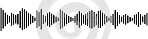 Seamless sound wave pattern. Audio waveform for radio, podcast, music record, video, social media