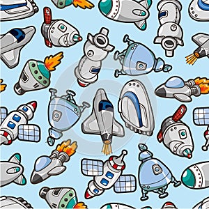 Seamless spaceship pattern