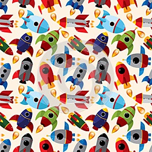 Seamless spaceship pattern