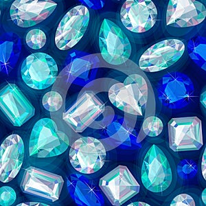 Seamless sparkling gems