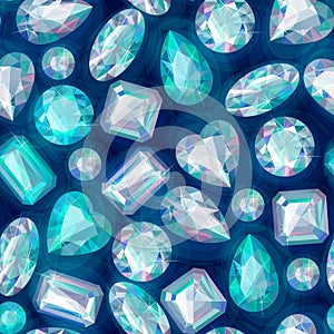 Seamless sparkling gems