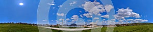 Seamless spherical panorama of the day cloudy sky