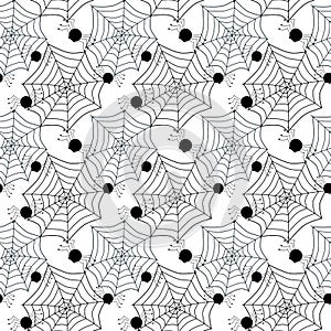 Seamless spider web background