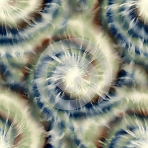 Seamless spiral tie dye pattern for surface design print