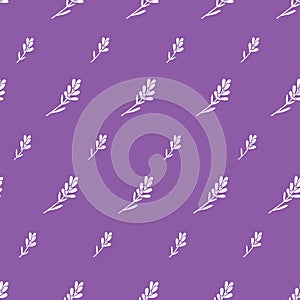 Seamless spring pattern with brushes of lavender flowers.