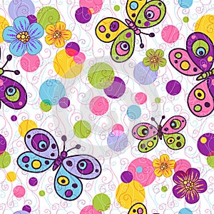 Seamless spring vivid pattern