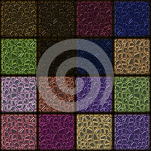 Seamless square mosaic pattern