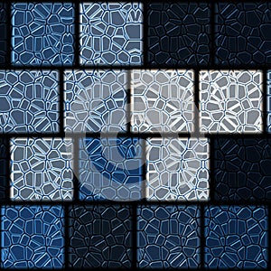 Seamless square mosaic pattern