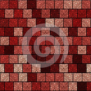 Seamless square mosaic pattern