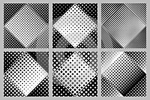 Seamless square pattern background design collection - abstract vector graphic