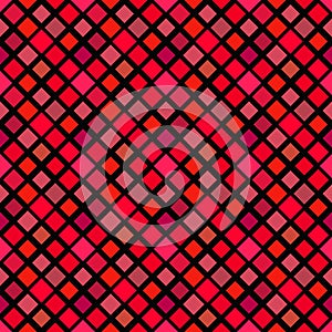 Seamless square pattern background - red abstract vector design